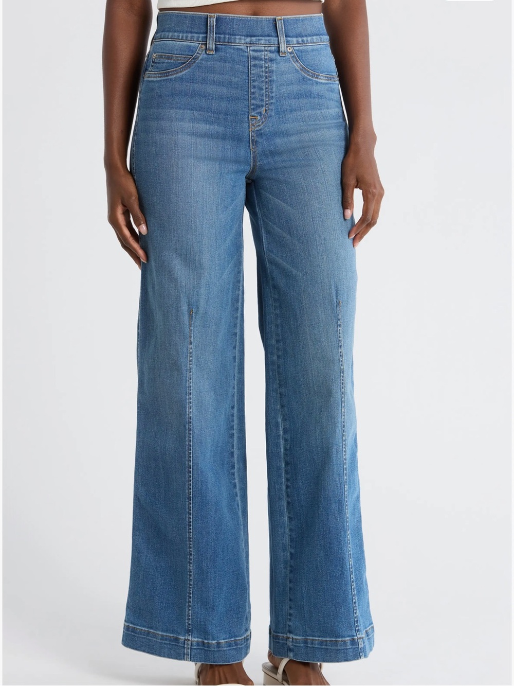 Spanx Wide Leg Pull-On Jeans - Size Medium